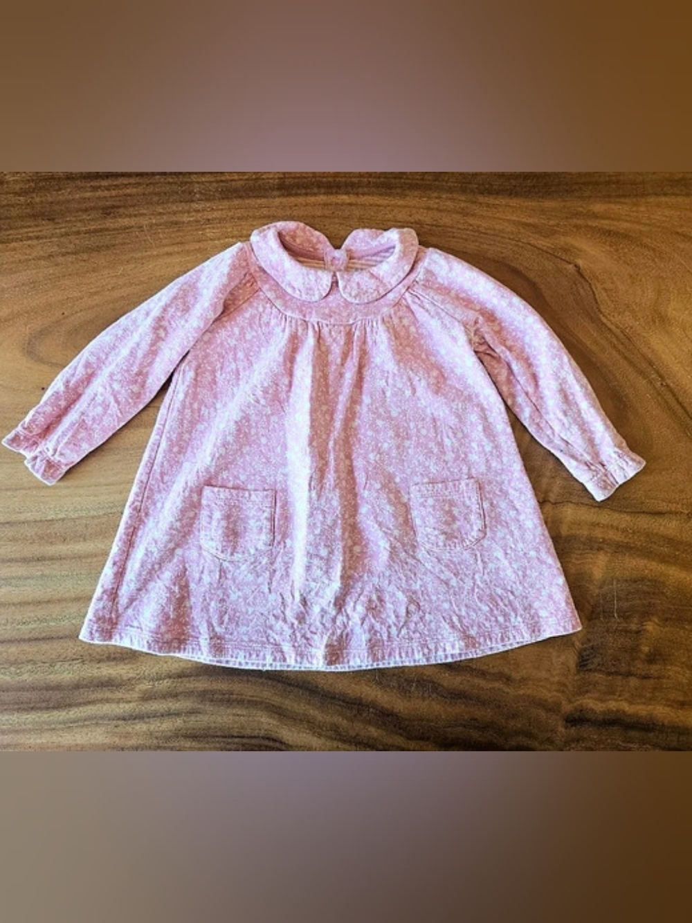 Baby Boden Floral Long Sleeve Pink Dress Baby 18-24M